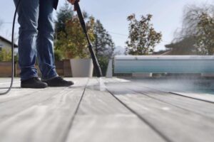 Man-using-high-pressure-washer